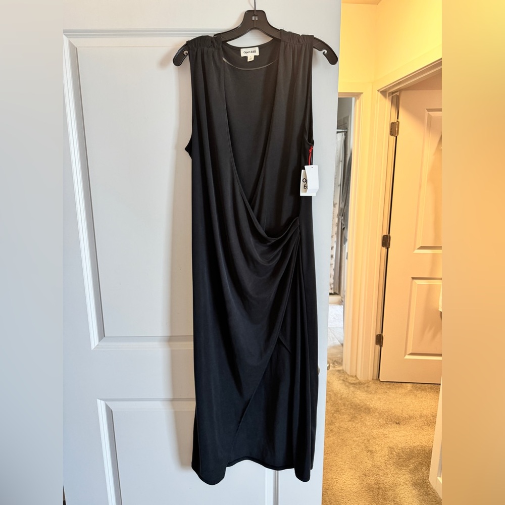 Elegant Black Asymmetrical Dress